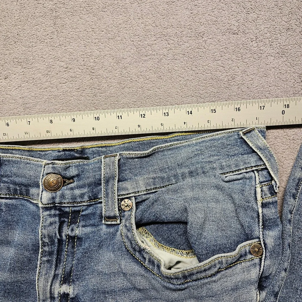 True Religion Rocco Relaxed Skinny Mens Size 34 Blue Jeans Stretch Denim Casual